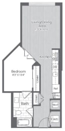  Floor Plan 1 Bed/1 Bath-A8
