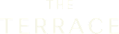 The image shows the text "THE TERRACE" in large white letters on a black background.
