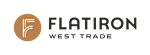 The image is a logo for Flatiron West Trade.