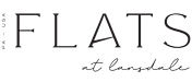 Flats at Lansdale logo with a rose gold hexagon around a white house.