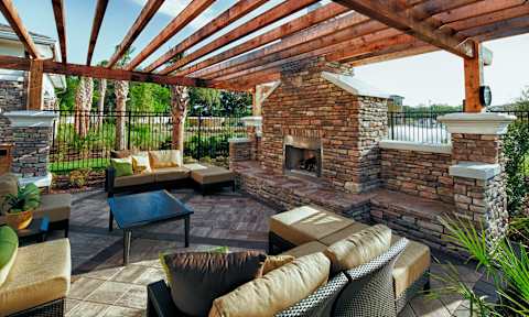 Outdoor Fireside Lounge at Bennett Creek Apartments in Jacksonville FL
