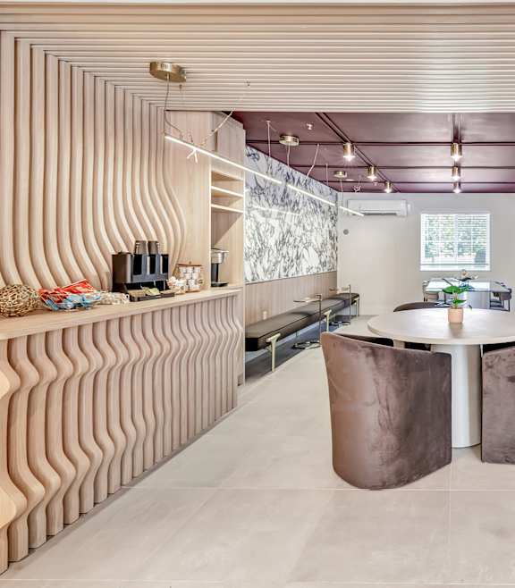a rendering of the lobby at The Meriden, Meriden, 06450