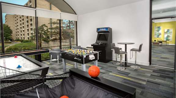 game room at Seven Springs Apartments, College Park, Maryland