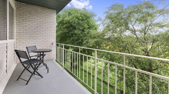 Patio and balcony options at Seven Springs Apartments, College Park, 20740
