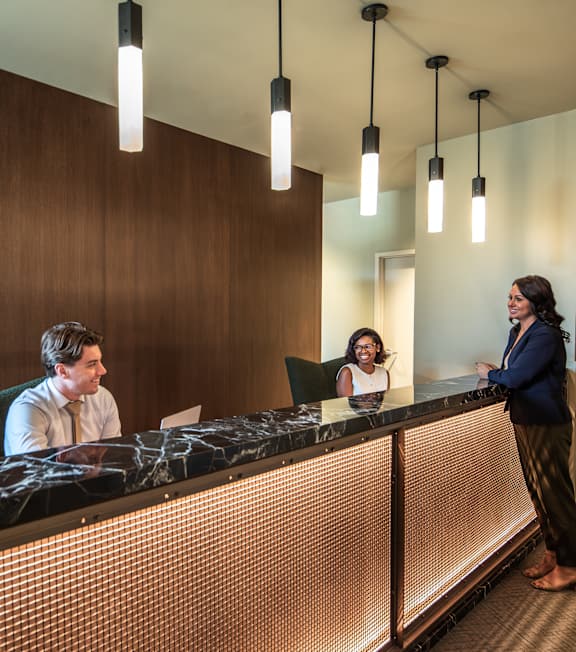 Reception Area at The 55 Elm Club, Hartford, CT, 06106