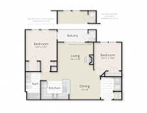 two bedroom floor plan with garage at The Residences at King Farm, Maryland, 20850