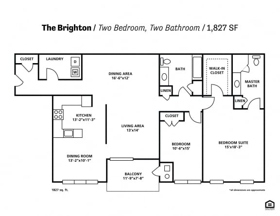The Brighton Floor Plan at The Residences at Brookside Commons, Maryland