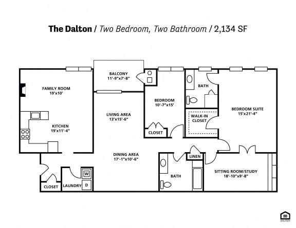 The Dalton Floor Plan at The Residences at Brookside Commons, Owings Mills, MD, 21117