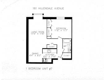  Floor Plan 1 Bedroom