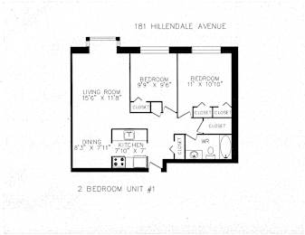  Floor Plan 2 Bedroom