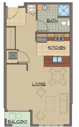 Floor Plan  Studio Floor Plan | Apartments For Rent Shoreline Washington | Echo Lake Apartments