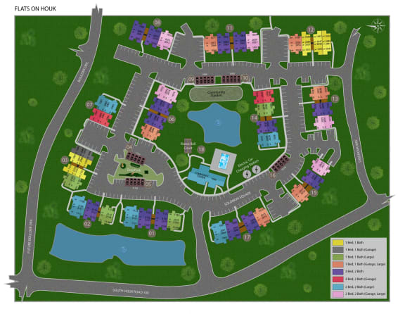 Community Map  at The Flats on Houk, Ohio, 43015