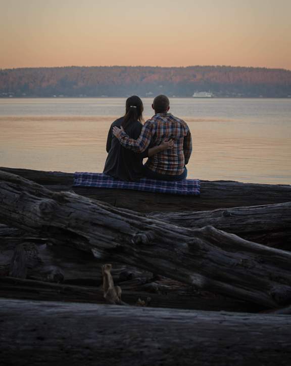 Couple in sunset