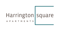 the logo for harrington square apartments