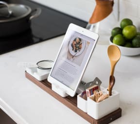 Kitchen Counter with Recipes
