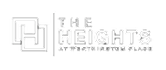 a schematic of the heights logo with a frame and the word the heights on it