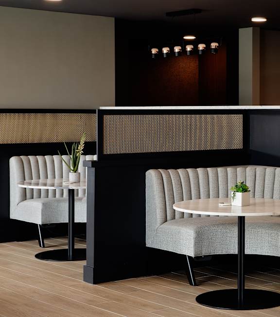 Main Lobby Working Area Tables at The Edley in Atlanta GA