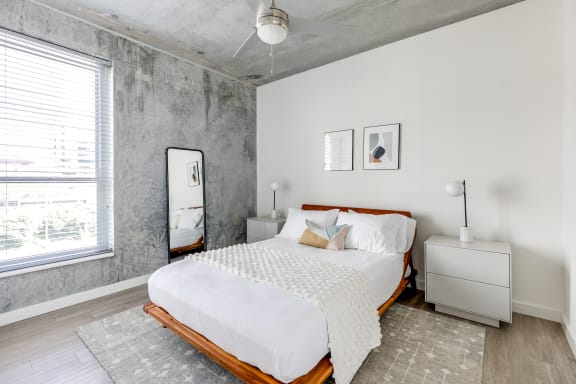 Bedroom at an Art Museum at The Locks Tower in Richmond, Virginia