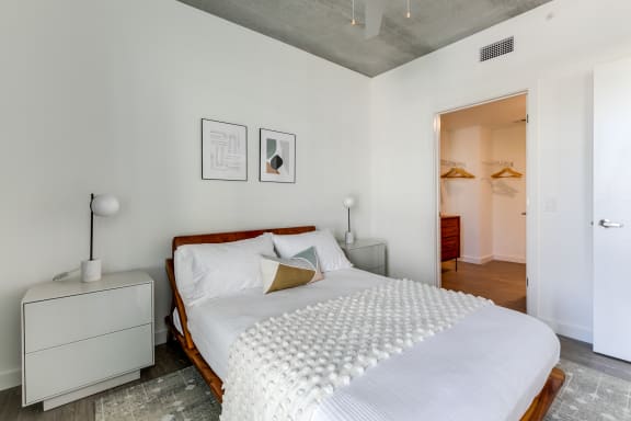 Bedroom Interior at an Art Museum at The Locks Tower in Richmond, Virginia