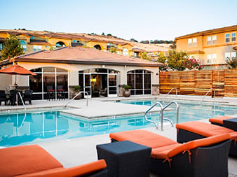 Pool and Lounge Chairs l Lesarra Apartment in El Dorado Hills Ca