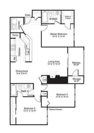 C1_2 Floor Plan at Latitudes Apartments