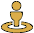 a view of a trophy with a black background