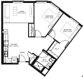 East Side Apartments Floorplan, St. Paul, Minnesota