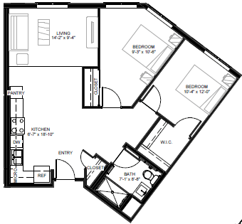 East Side Apartments Floorplan, St. Paul, Minnesota