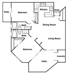 2 Bed 2 Bath F Floor Plan at Elevate at Discovery Park, Tempe, AZ