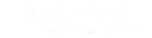 East Vista Apartments logo on a black background.