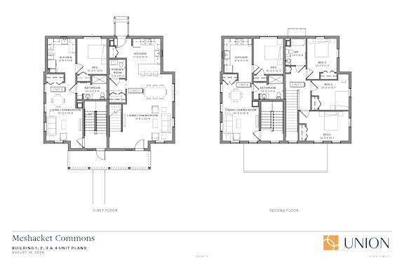 A floor plan for a building with two floors is shown.
