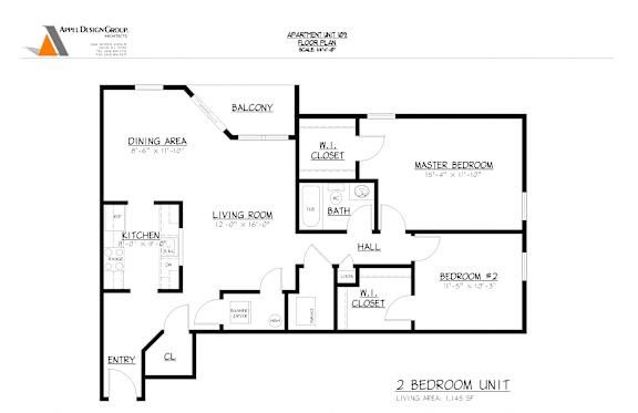 Floor Plan  2 Bedroom 1 Bath