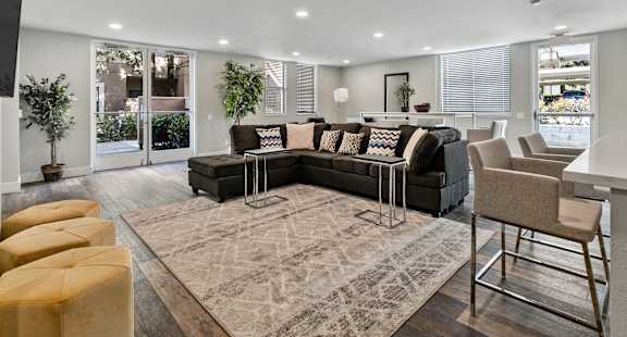 Living Room Views at Del Norte Place Apartment Homes