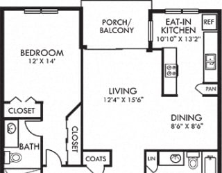 Hamilton With Attached Garage. 2 bedroom apartment. Kitchen with eating area. 2 full bathrooms, shower stall in master. Two closets in master. Patio/balcony.