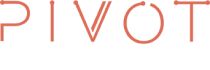 a graphic logo of the word Pivot with the Young and Shepherd under it 