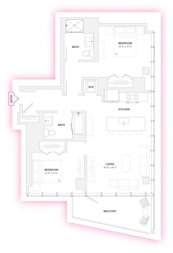 Floorplans Studio, 1 & 2 Bedroom Apartments in River West Chicago