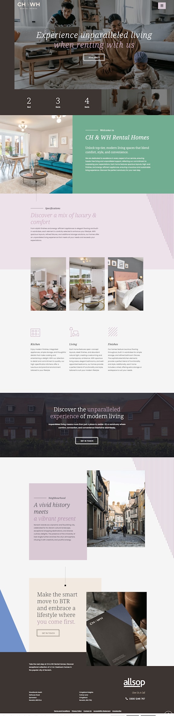 A webpage with a white background and a series of images and text sections.