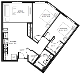 East Side Apartments Floorplan, St. Paul, Minnesota