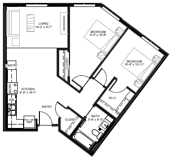 East Side Apartments Floorplan, St. Paul, Minnesota