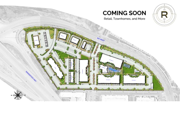 a site plan of the coming soon condo redevelopment project