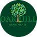 A logo for Oak Hill Apartments featuring a tree.