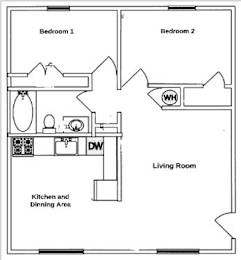  Floor Plan 2BD 1BA