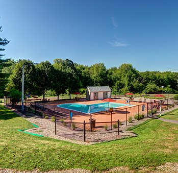 Pool View from property at Rolling Green Apartments, Amherst