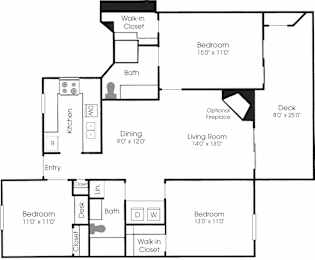 Floor Plan C at The Apartments at Tamar Meadow, Columbia, Maryland