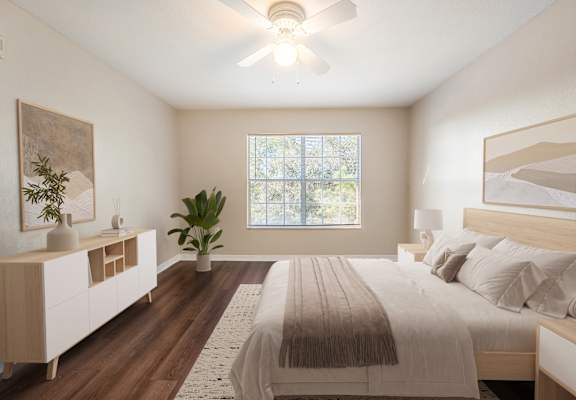 Spacious Bedrooms at Meridian Pointe Affordable Apartments in Tampa FL