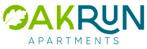 The image is a logo for Oak Run Apartments.