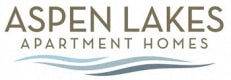 The image is a logo for Aspen Lakes Apartments.