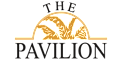 A logo with a bird and the words "The Pavilion" in gold.