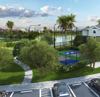 Double Pickleball Court at Everly Luxury Apartments in Naples FL