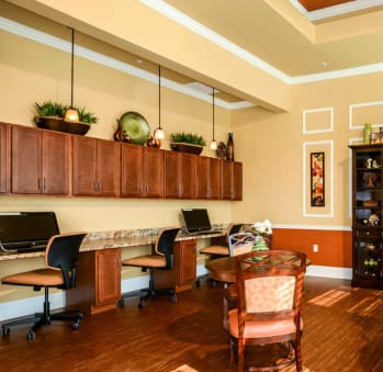 Business Center at Santos Isle Senior Apartments in Tarpon Springs FL